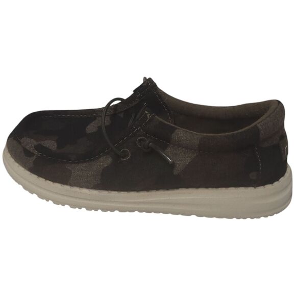 Hey Dude Wally Linen Camo Youth size 13 - Picture 1 of 10